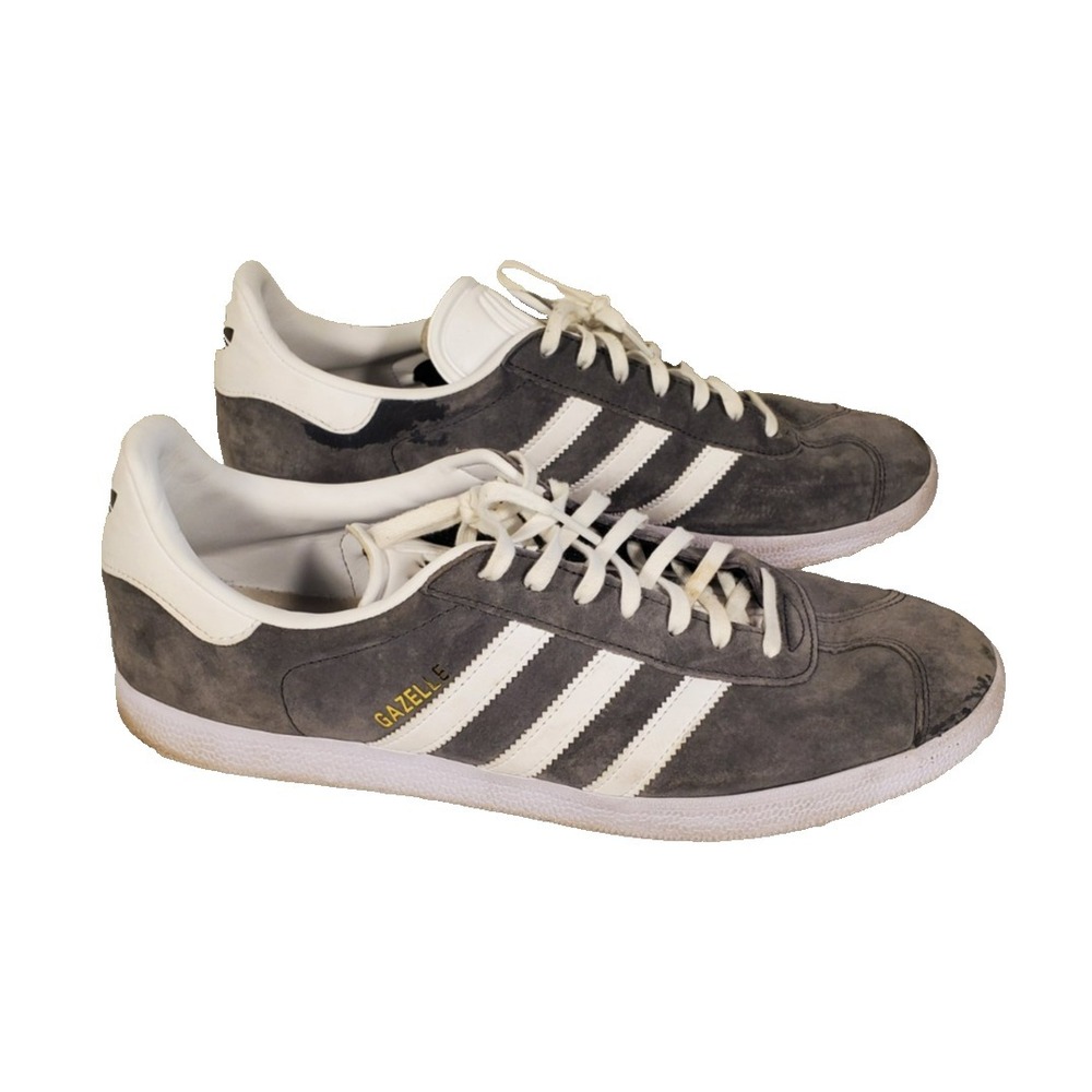 Adidas Originals Men's Gazelle Size 12ā Gray White Shoes LVL 029002 Lace Up